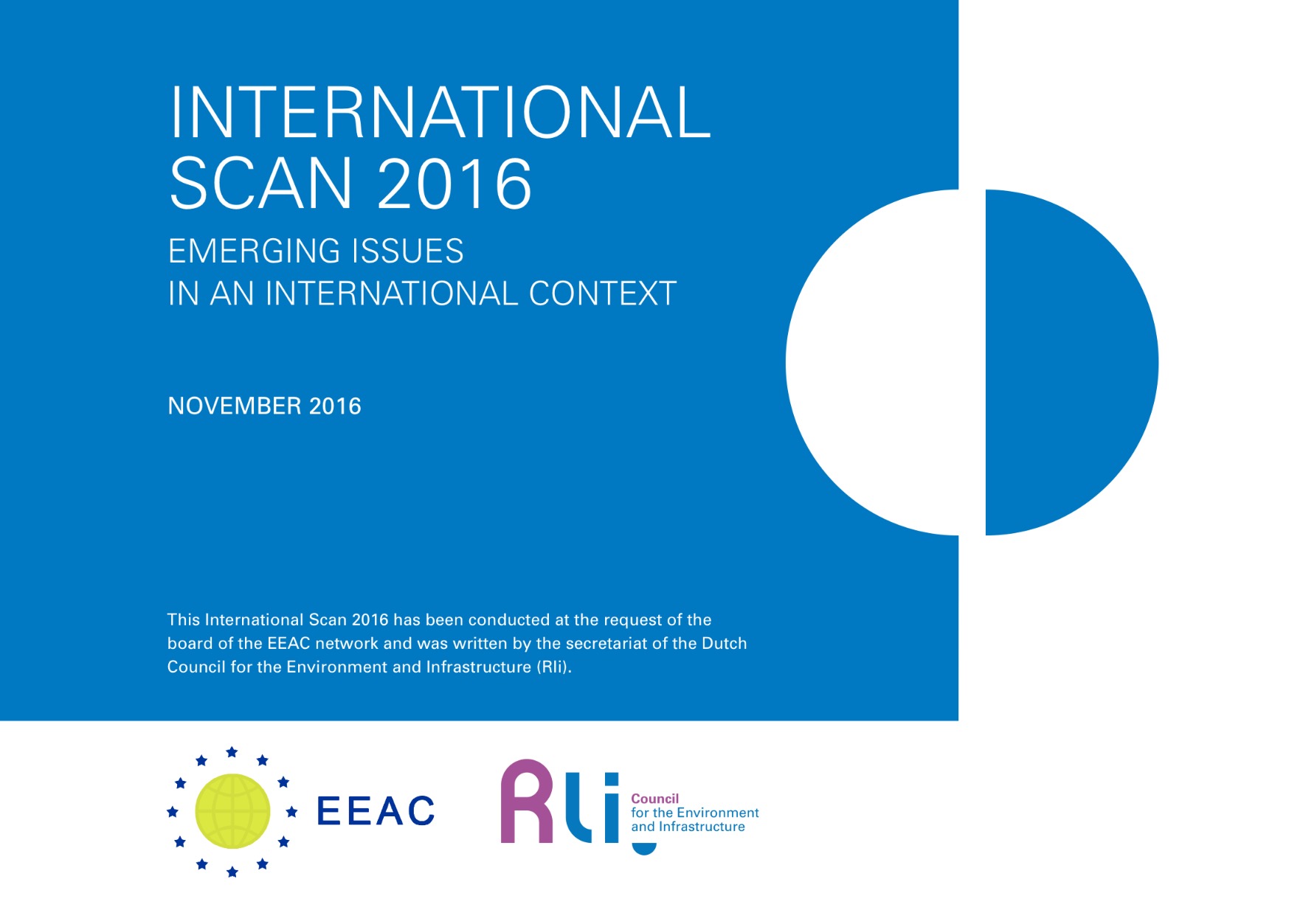 Cover with title International Scan 2016
